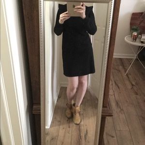 Who What Wear Ruffle Shoulder Sweatshirt Dress